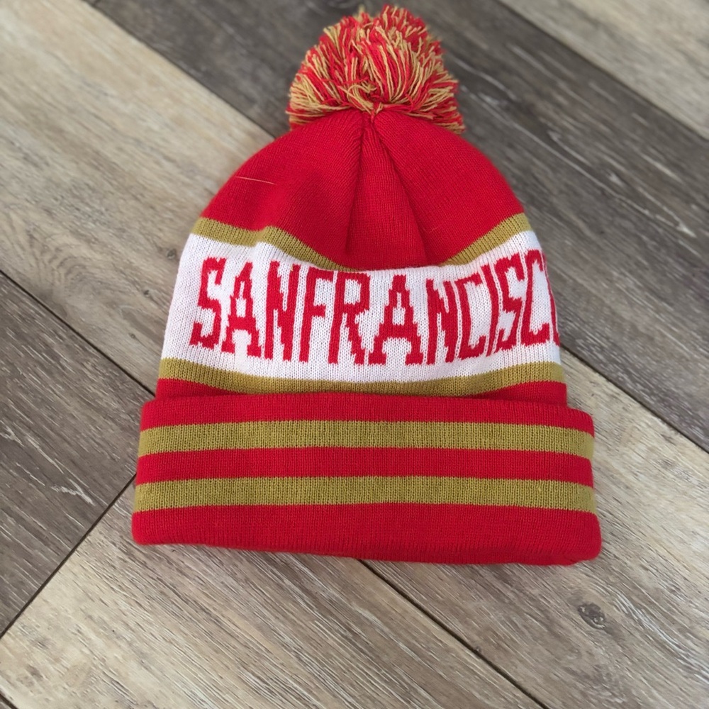 Red and Gold San Francisco Beanie- 49rs Beanie- Unisex Sports Beanie